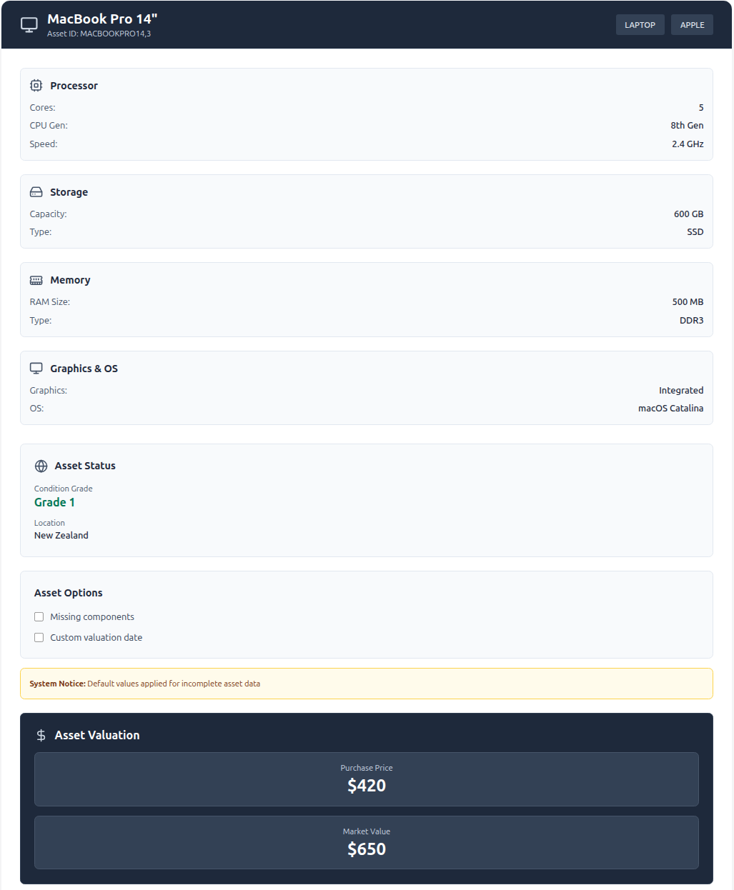 Pricing Tool Interface - Simple component selection delivers instant, accurate pricing